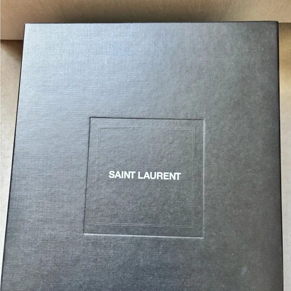 Saint Laurent Luxe Black Fur Sandals - Picture 2 of 11